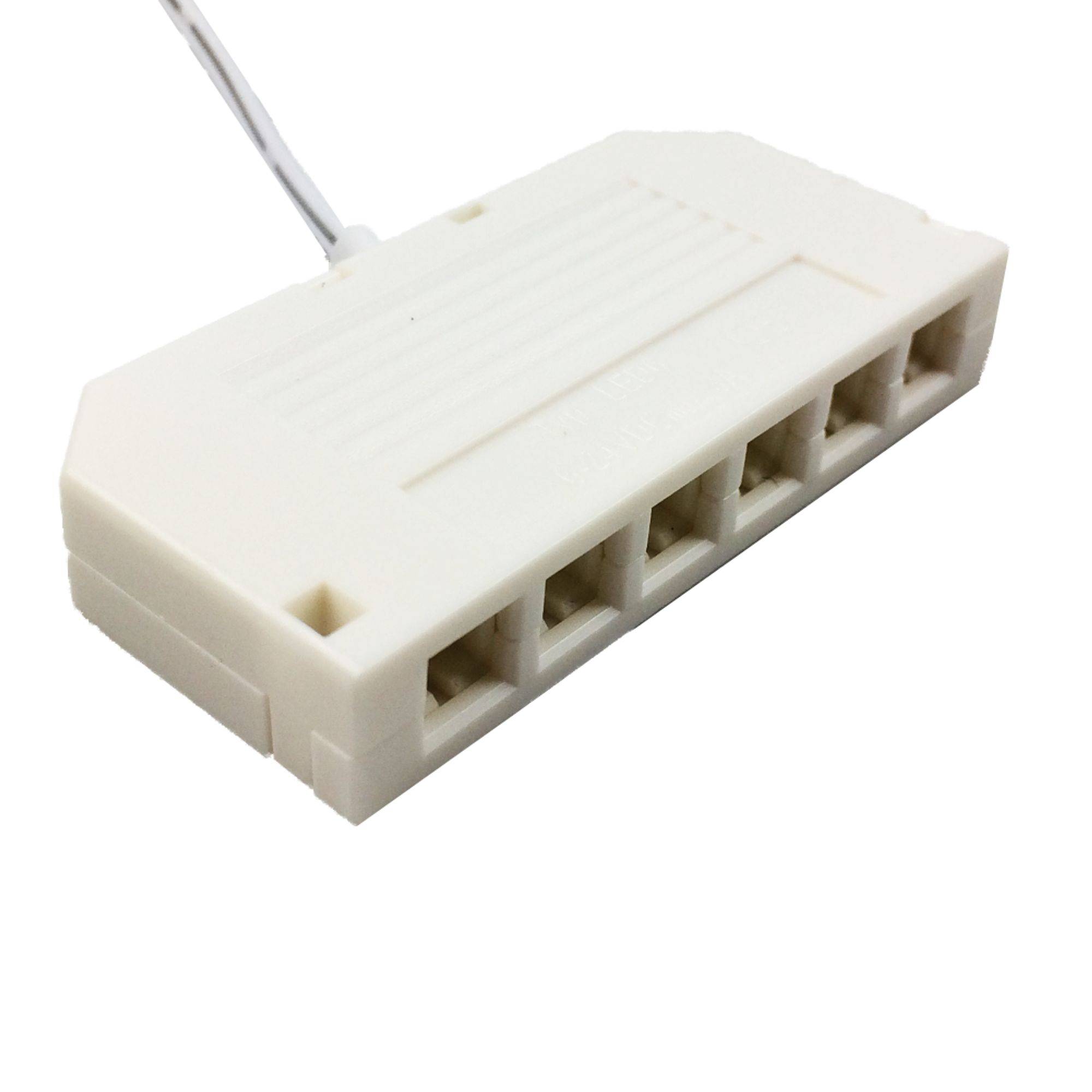 6-Fach-Verteiler für bestehende Leuchten-Sets, weiss, 10cm Kabellänge