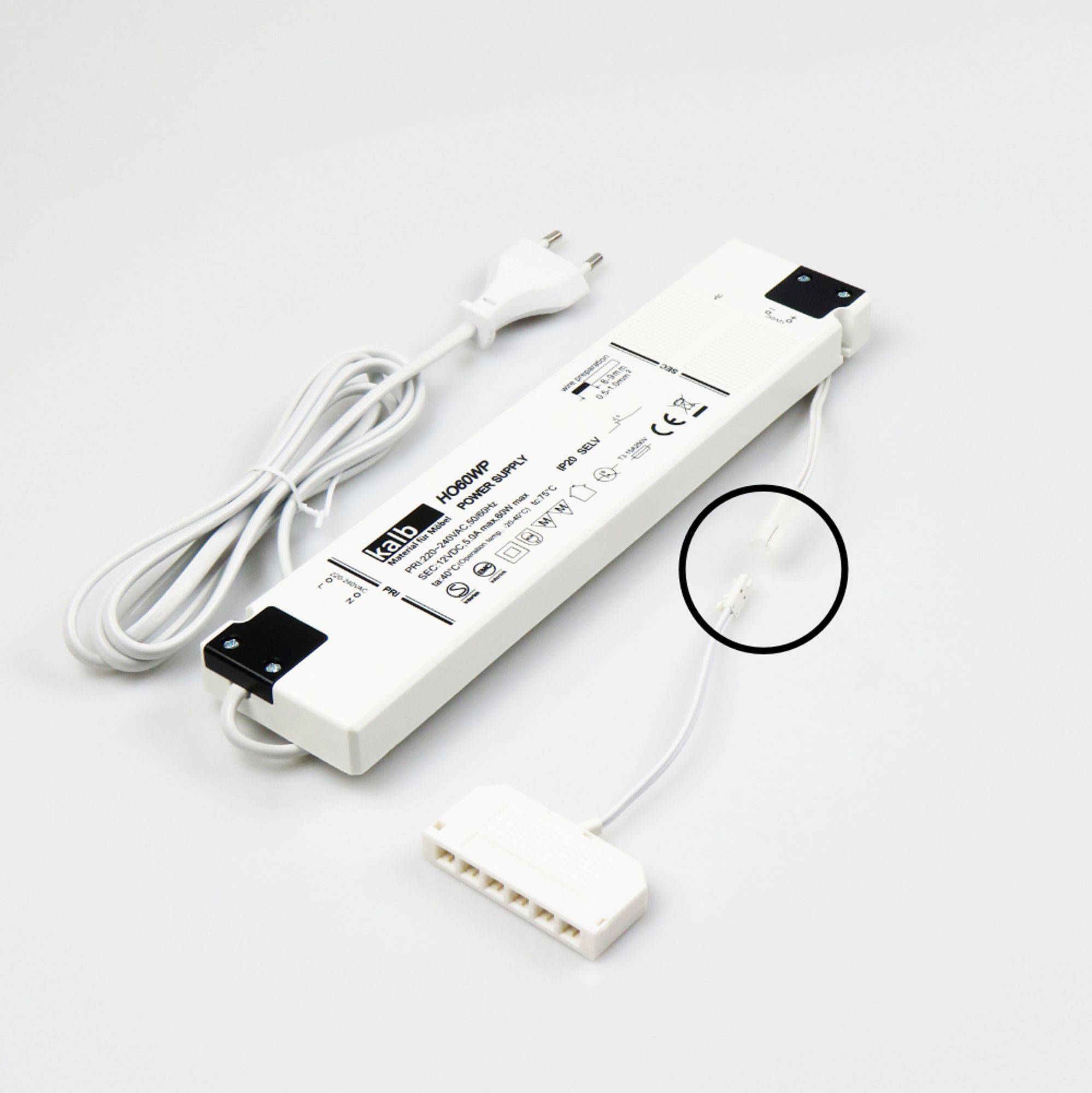 kalb | LED Netzteil 12V 30/60W Trafo Treiber Adapter LED Mini-Stecker