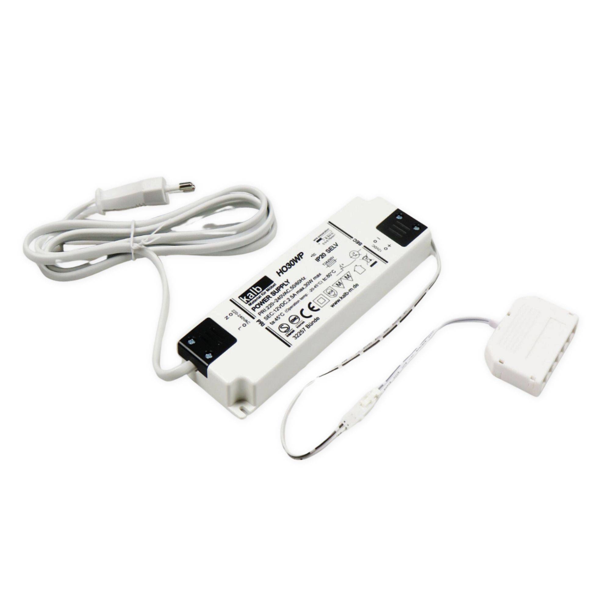 kalb | LED Netzteil 12V 30/60W Trafo Treiber Adapter LED Mini-Stecker