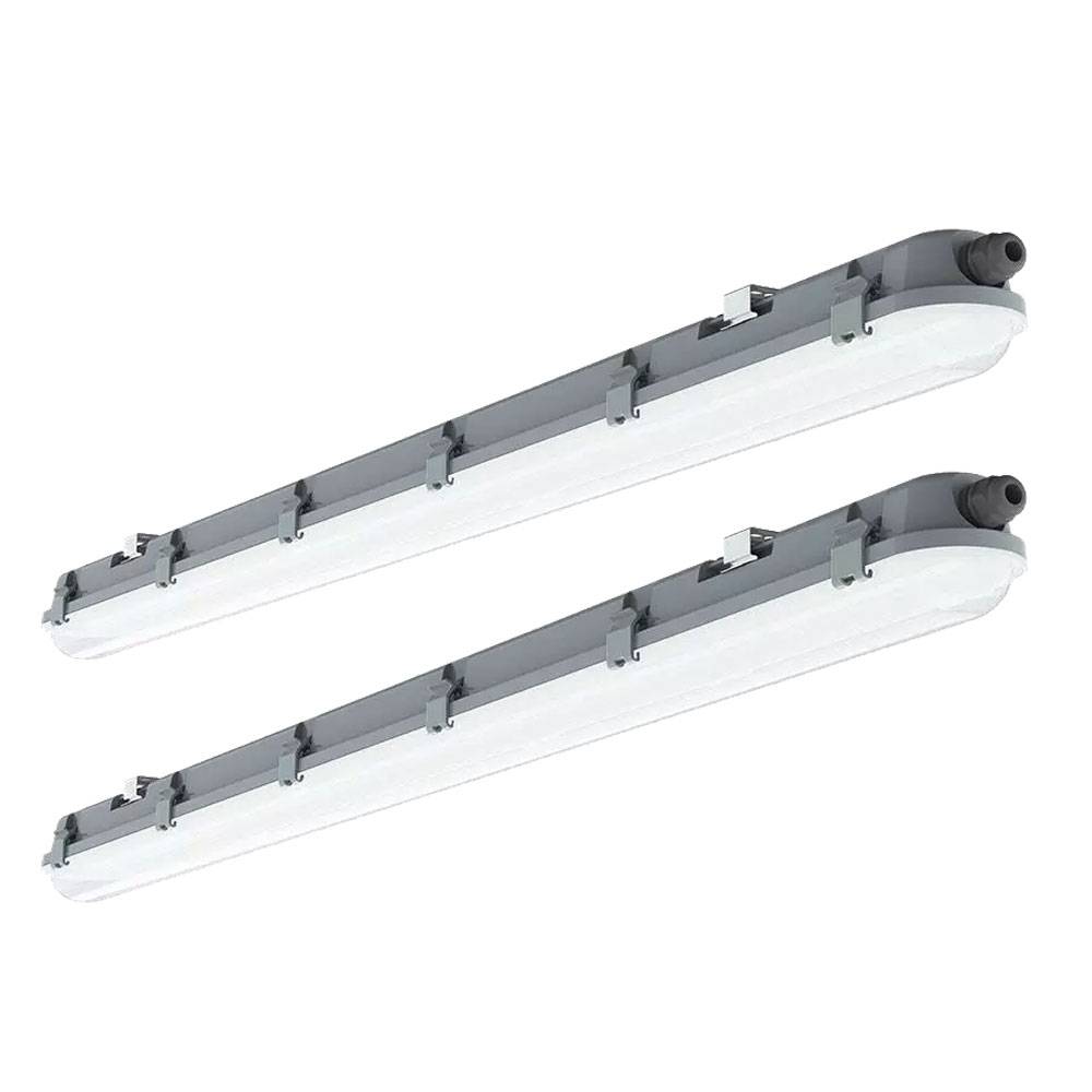 2er Set LED Decken Wannenleuchte Lampe Länge 120cm 4000 Kelvin, 4320 Lumen Feucht- und Nassraumleuchte geeignet für Garage, Keller, Werkstatt, Hall