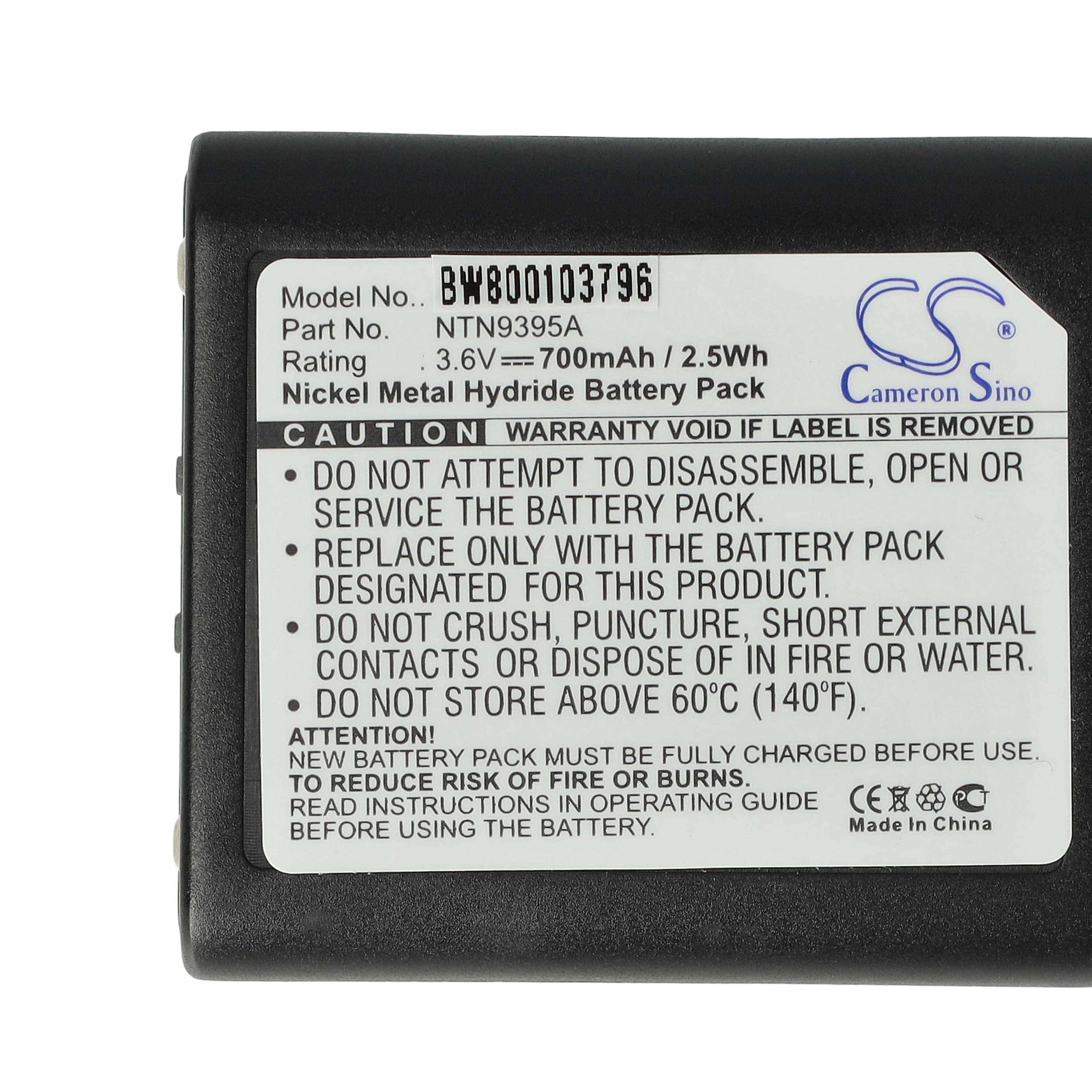 vhbw Akku kompatibel mit Motorola Talkabout T9580, T9650, T9500, T9550, T9580RSAME, T9550XLRCAMO Funkgerät, Walkie Talkie (700 mAh, 3,6 V, NiMH)