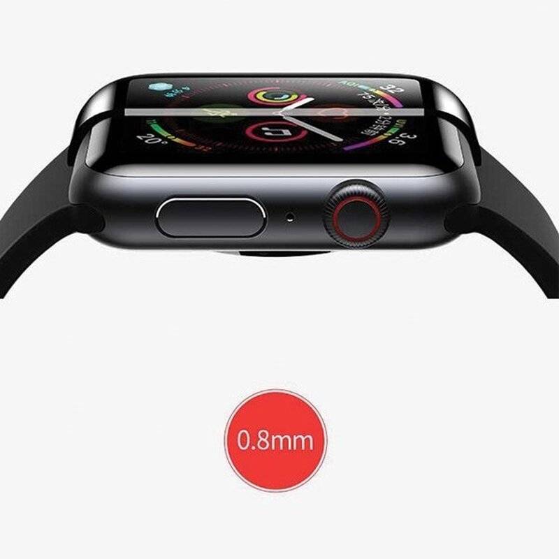 Silikon Hülle kompatibel mit Apple Watch Series 4 44mm TPU Gehäuse Schutz Zubehör in Transparent