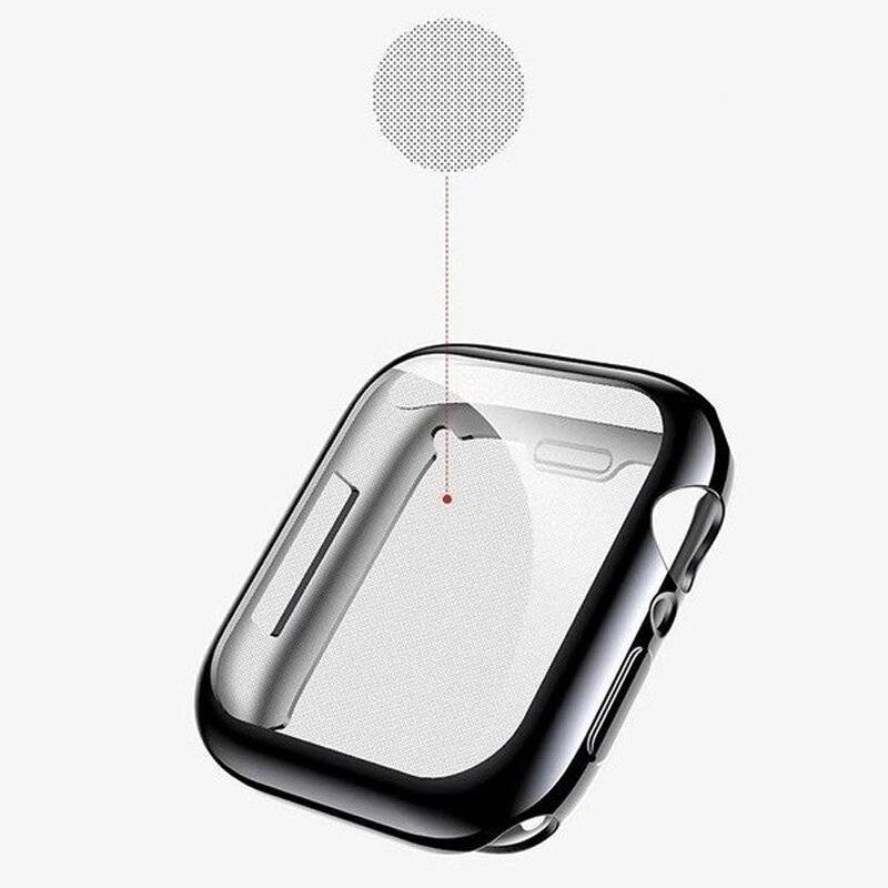 Silikon Hülle kompatibel mit Apple Watch Series 4 44mm TPU Gehäuse Schutz Zubehör in Transparent