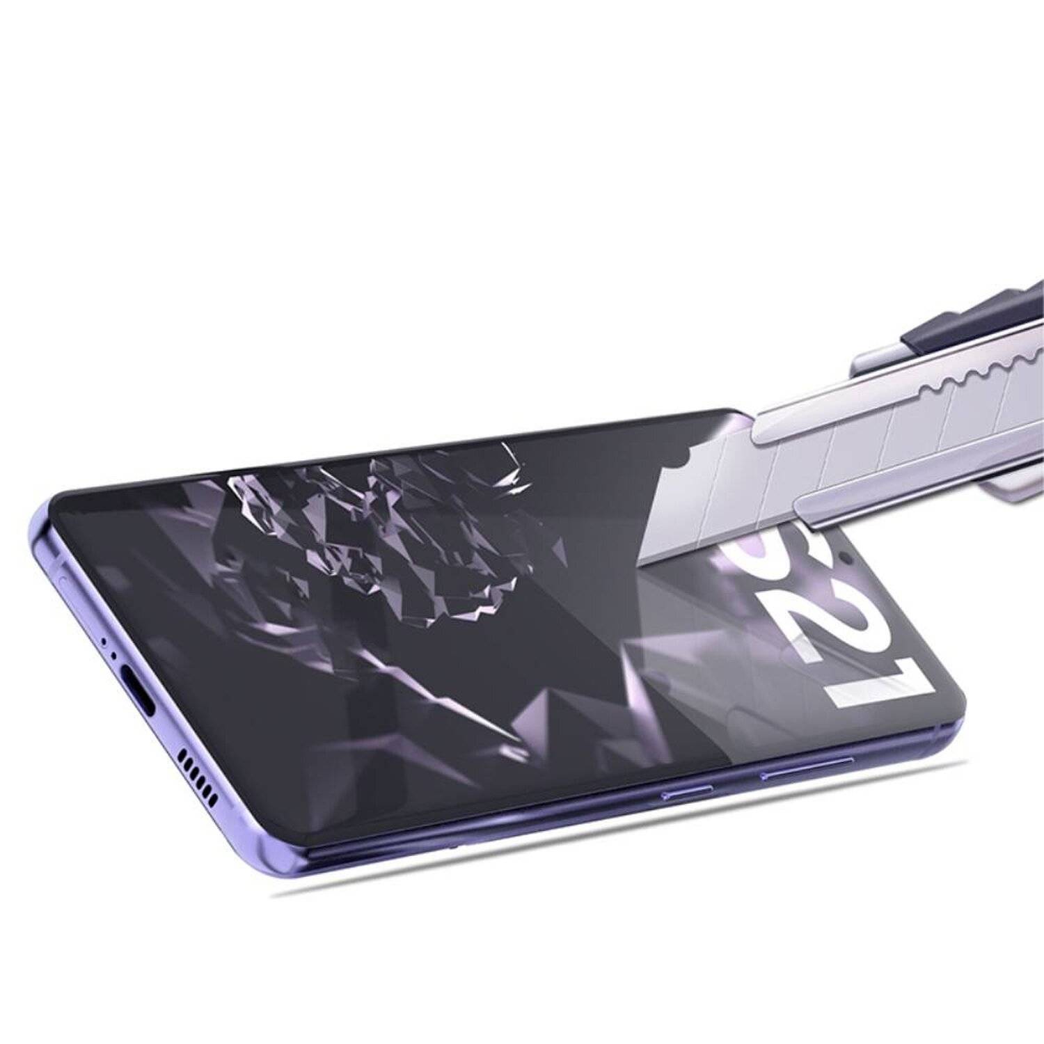 cofi1453® Schutzglas 9H kompatibel mit SAMSUNG GALAXY S21 (G991F) Displayschutzfolie Schutzfolie Passgenau Glas