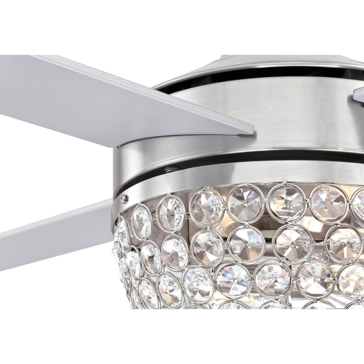 Deckenventilator Kelcie Nickel 132 cm mit Licht