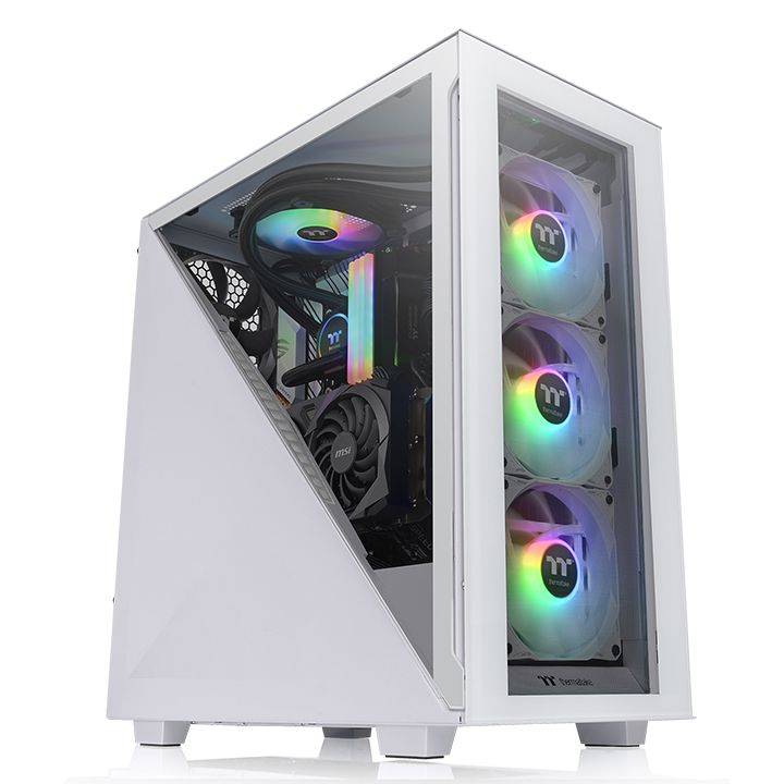 Thermaltake Divider 300 TG Snow - Tempered Glass Snow Edition - Tower - ATX - Seitenteil mit Fenster (gehärtetes Glas)