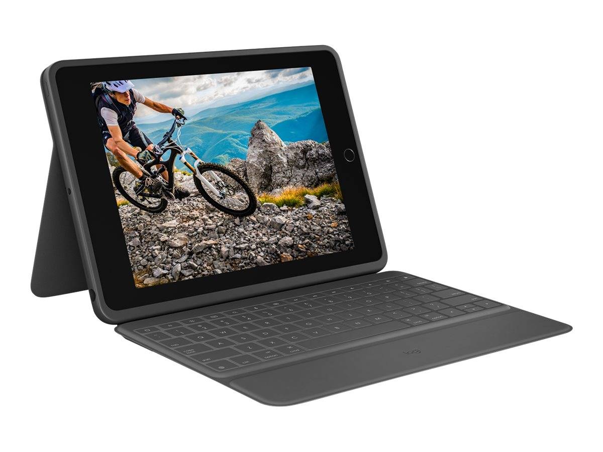 Logitech Rugged Combo 3 - Tastatur und Foliohülle - Apple Smart connector - Classic Blue - für Apple 10.2-inch iPad (7. Generation, 8. Generation)