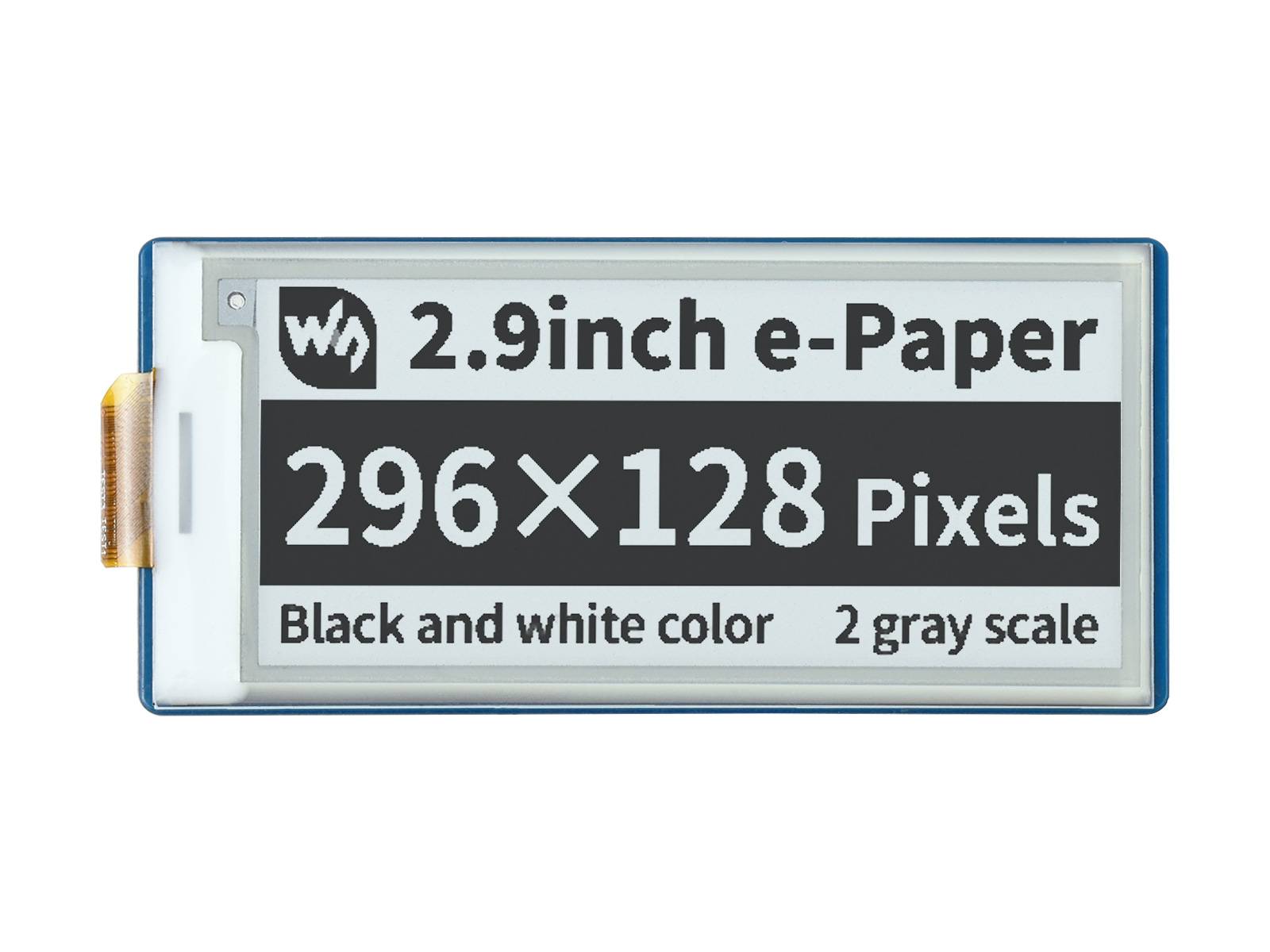 WaveShare 2.9inch E-Paper E-Ink Display Module for Raspberry Pi Pico, 296×128, Black / White, SPI
