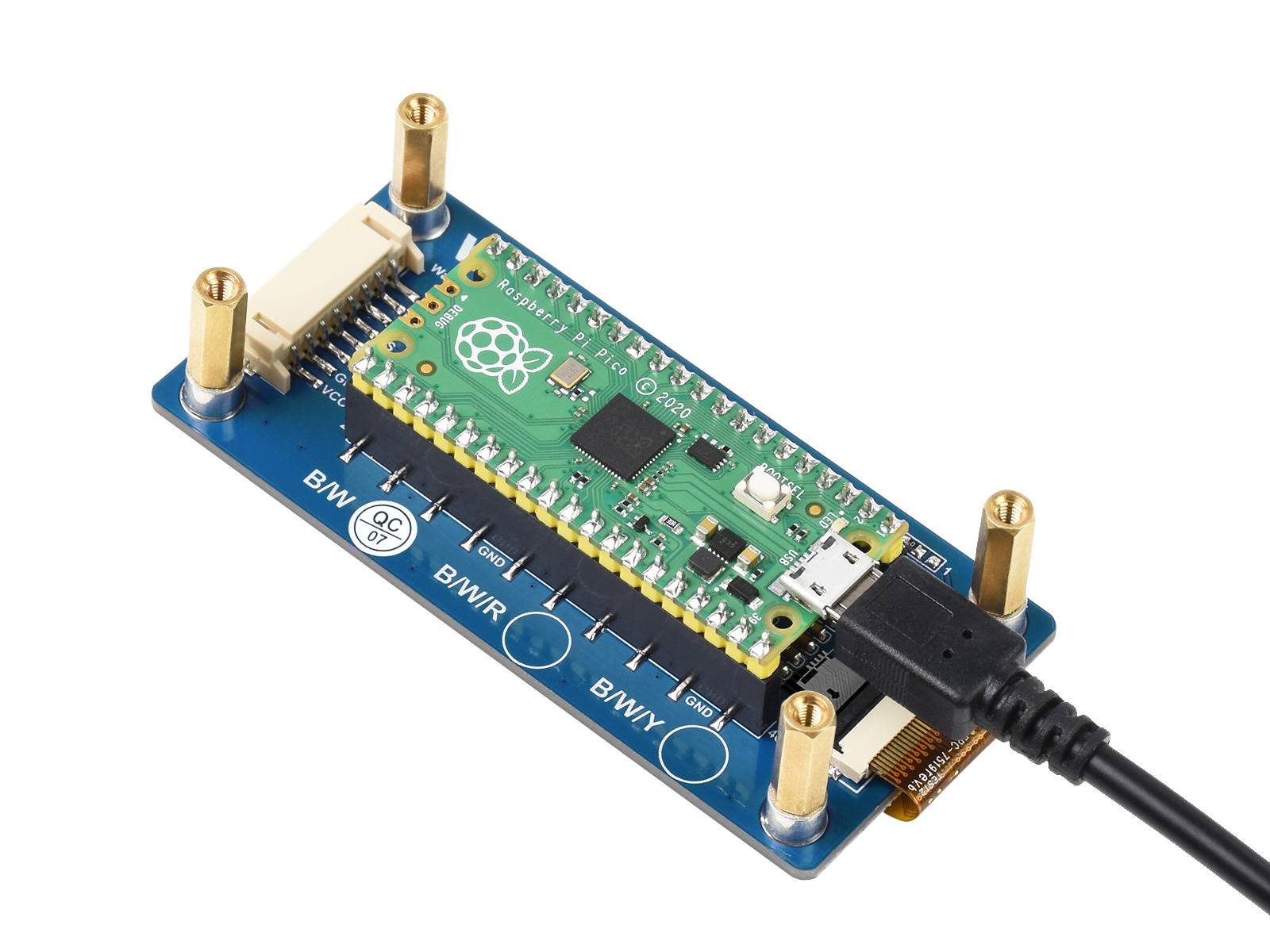 WaveShare 2.9inch E-Paper E-Ink Display Module for Raspberry Pi Pico, 296×128, Black / White, SPI