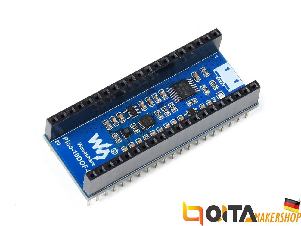 WaveShare 10-DOF IMU Sensor Module for Raspberry Pi Pico, Onboard ICM20948 and LPS22HB Chip