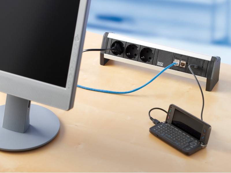 Bachmann DESK 1 3x Steckdose 1x HDMI 1x CAT6 (902.0001)
