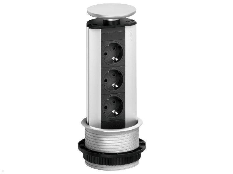 EVOline Port CUISINE 3-fach versenkbare Steckdosenleiste Küche