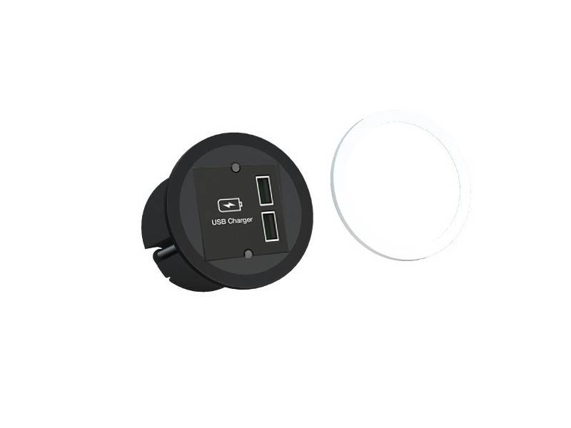 Bachmann PIX Einbau USB-Charger mit 2x USB-A (926.020) Ladegerät Unterputz