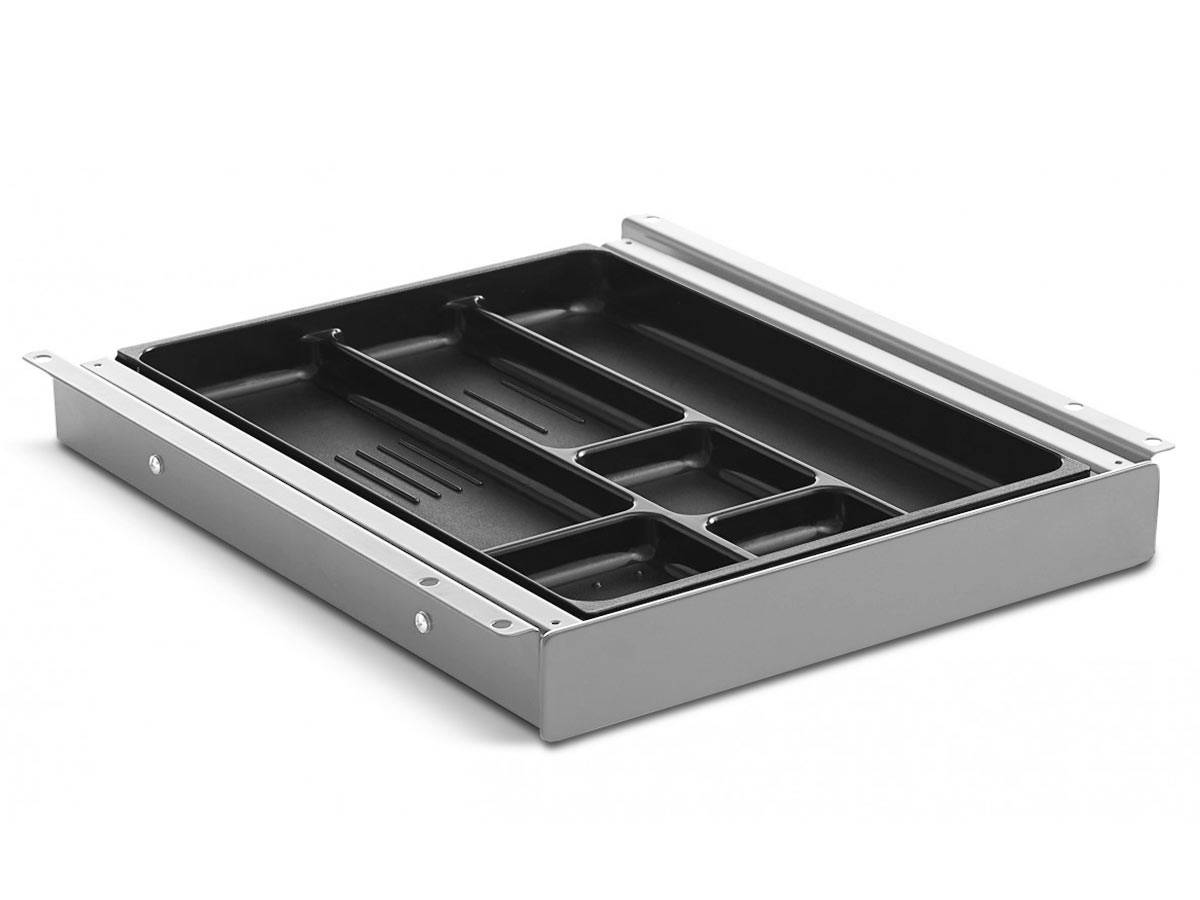 TecLines TUS014A ausziehbare Unterbau Schublade S, Aluminium