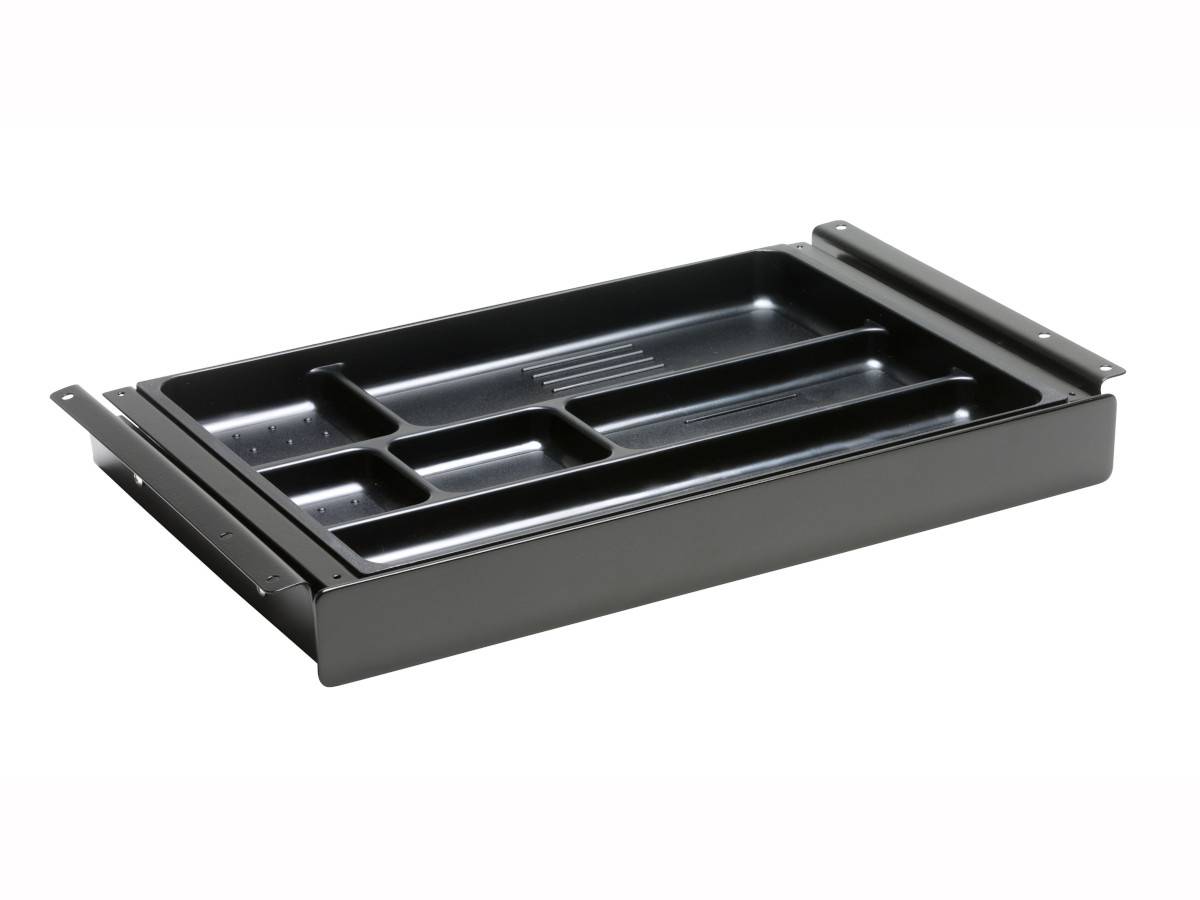 TecLines TUS016B ausziehbare Unterbau Schublade M, schwarz