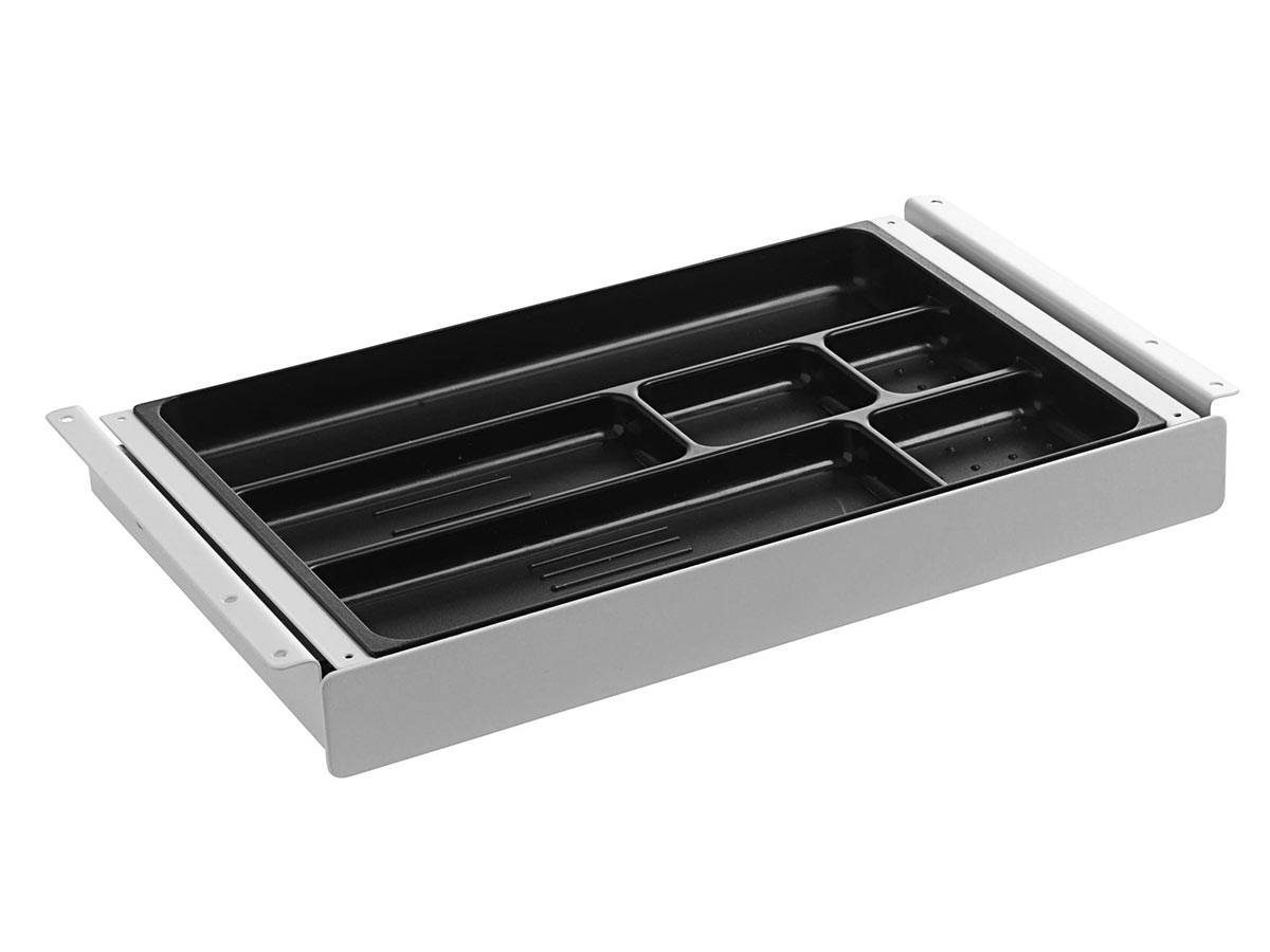 TecLines TUS016A ausziehbare Unterbau Schublade M, Aluminium