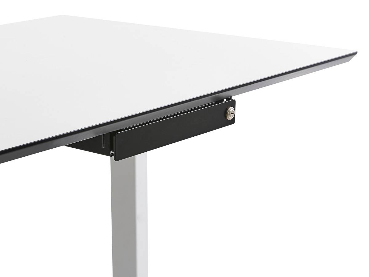 TecLines TUS015W ausziehbare Unterbau Schublade S inkl. Schloss, weiß