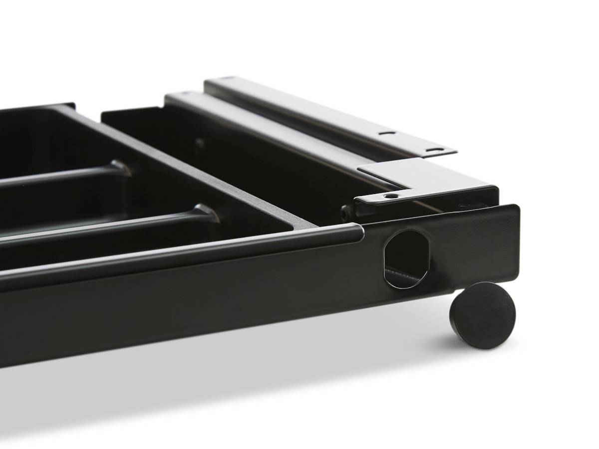 TecLines TUS001B Untertisch Schublade mit Kunststoffeinsatz L, schwarz