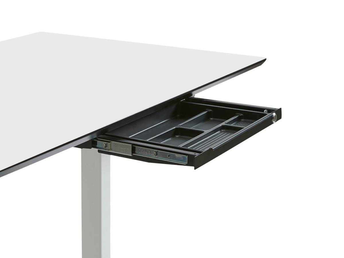 TecLines TUS004B ausziehbare Unterbau Schublade S abschließbar, schwarz