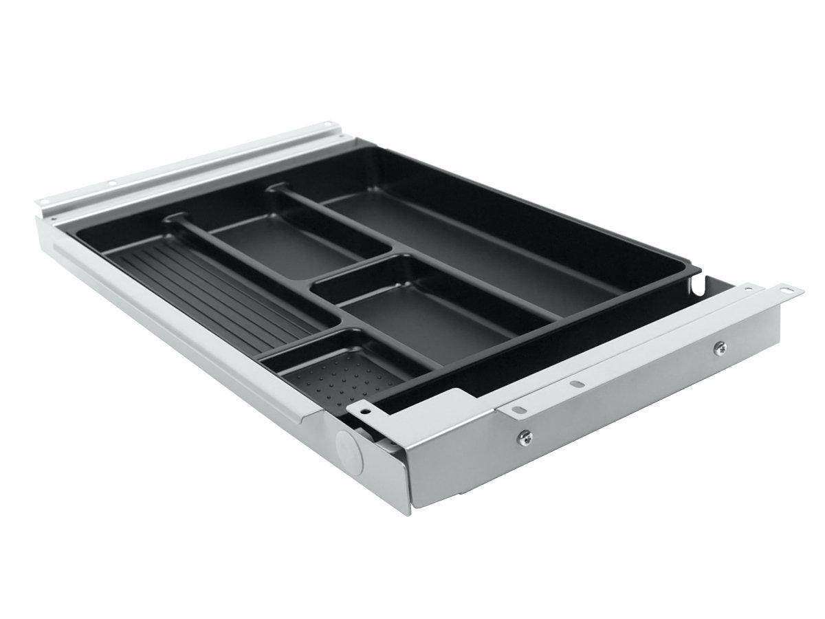 TecLines TUS003A ausziehbare Unterbau Schublade S, silber