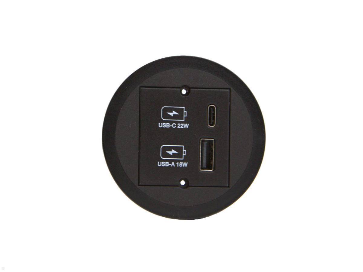 Bachmann PIX Einbau USB-Charger USB-A/USB-C (926.030) Ladegerät Unterputz