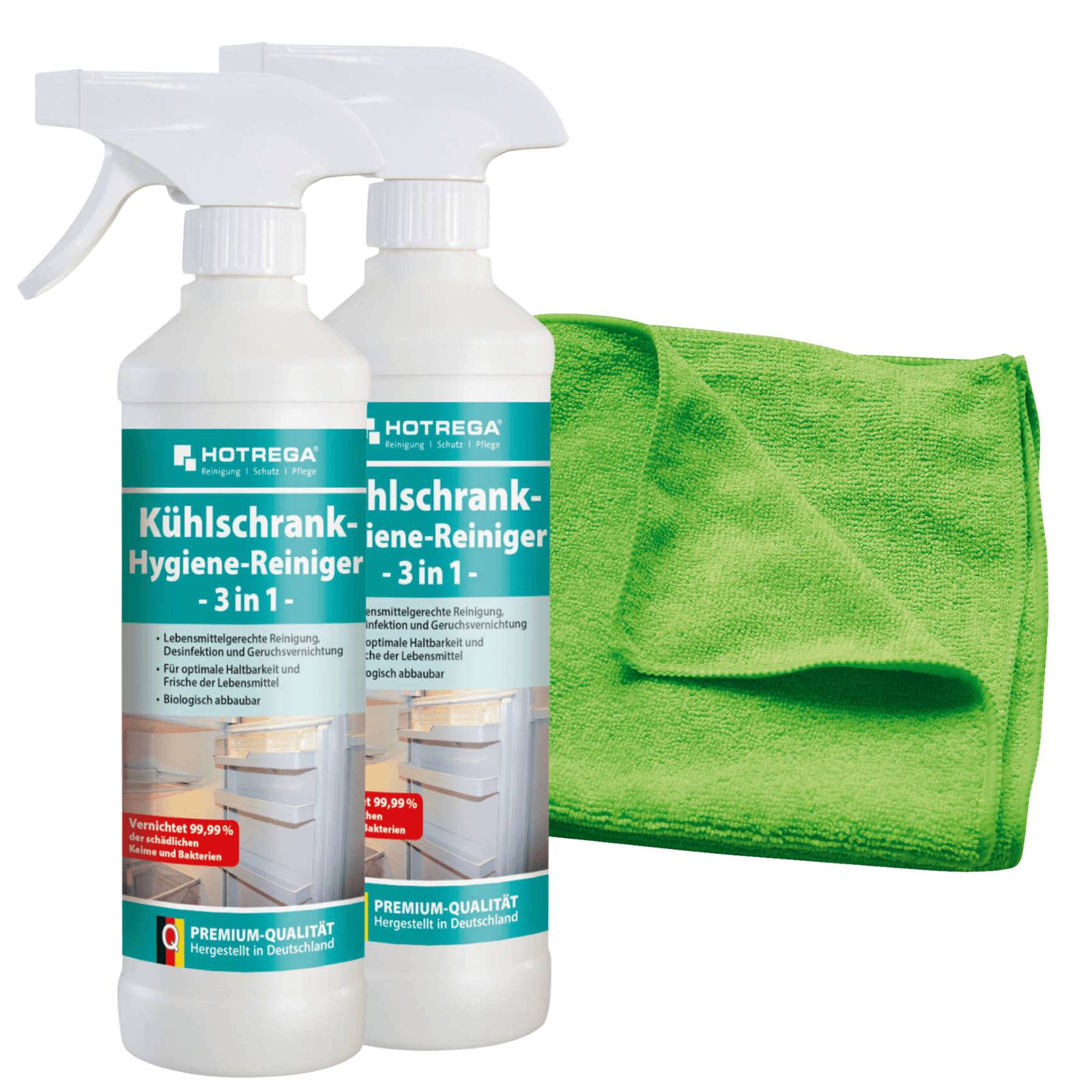 HOTREGA Kühlschrank Hygiene Reiniger 3in1 Set 3-teilig