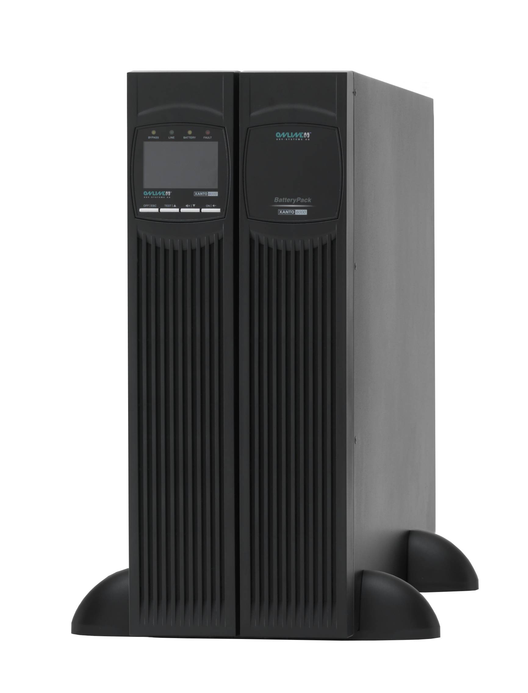 Online USV XANTO 6000 - USV (in Rack montierbar/extern) - Wechselstrom 230 V - 6000 Watt - 6000 VA 7 Ah - RS-232, USB - 2U - 48.3 cm (19")