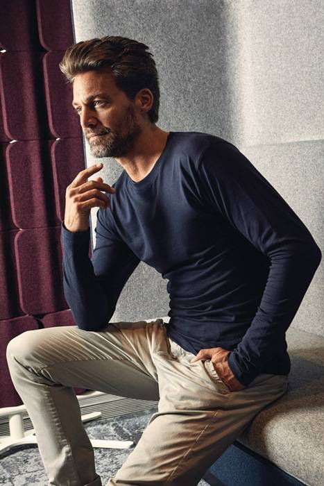 Langarm-T-Shirt Men?s Premium Gr.L navy PROMODORO
