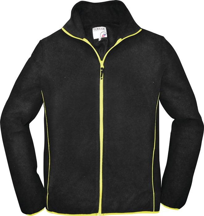 Herren Fleecejacke Gr.L schwarz/limette