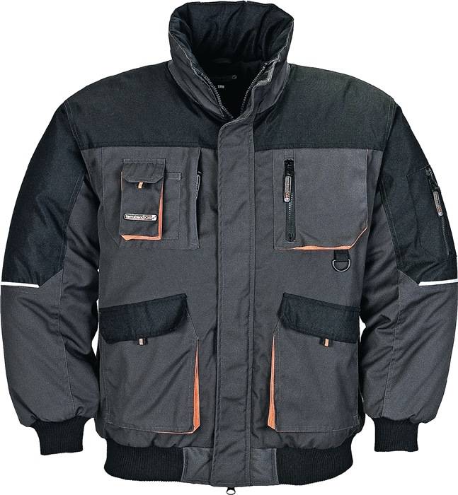 Pilotenjacke Gr.XXL dunkelgrau/schwarz/orange TERRATREND