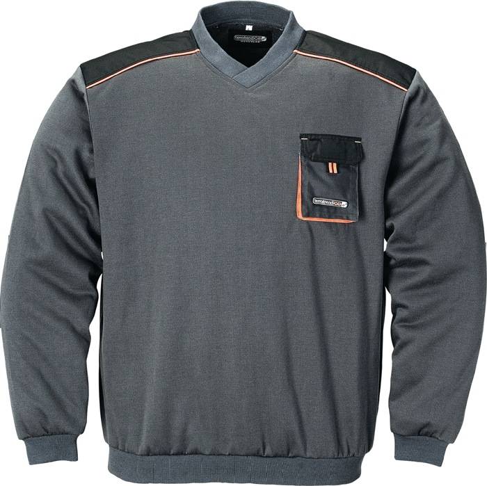 Pullover Gr.XXXL dunkelgrau/schwarz/orange TERRATREND