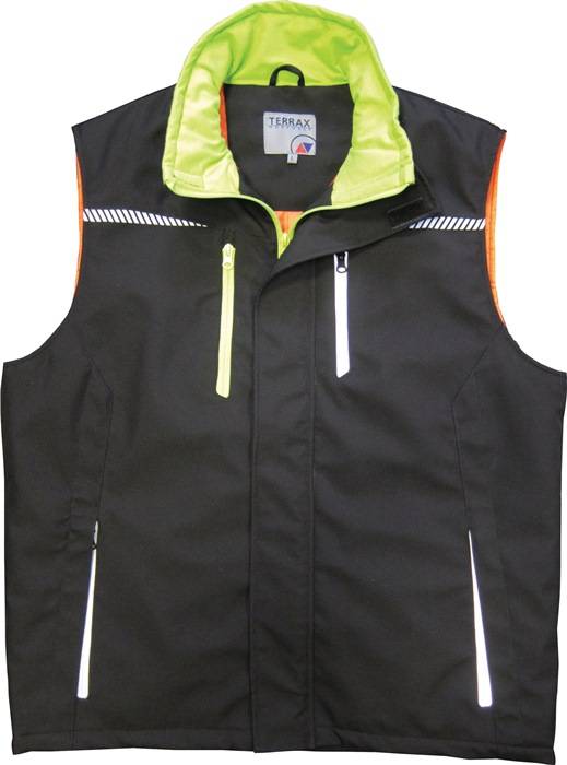 Herren Berufsweste Terrax Workwear Gr.M schwarz/limette