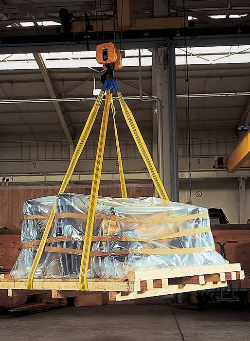 Hebeband DIN EN 1492-1 L.3m gelb Tragf.einf.3000kg DOLEZYCH