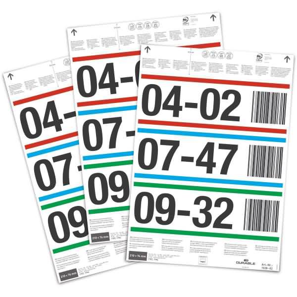 Einsteckschild für Logistiktasche 210x74mm weiß VE=60 Stück