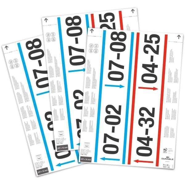 Einsteckschild für Logistiktasche 297x74mm weiß Beutel VE=40 Stück