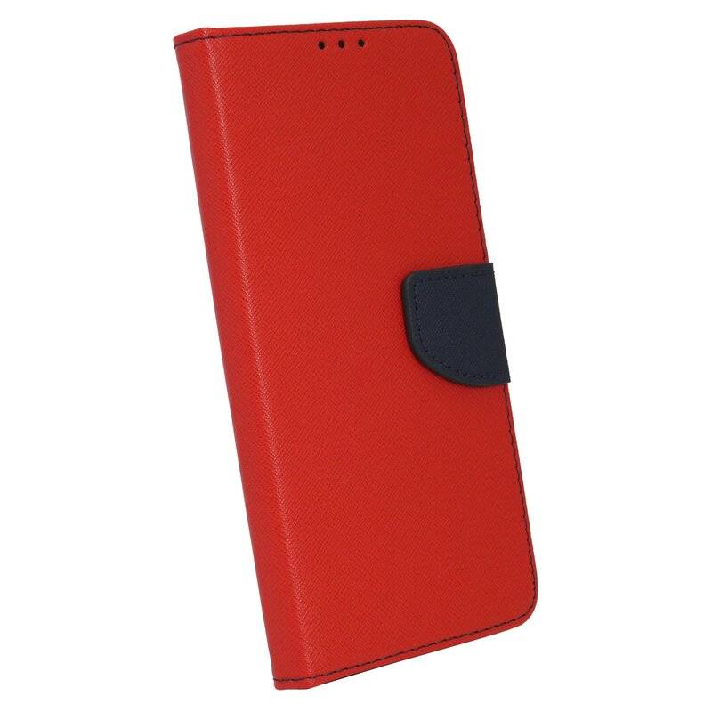 Buch Tasche "Fancy" für SAMSUNG GALAXY A52 (A525F) Handy Hülle Etui Schutzhülle mit Standfunktion, Kartenfach Rot-Blau