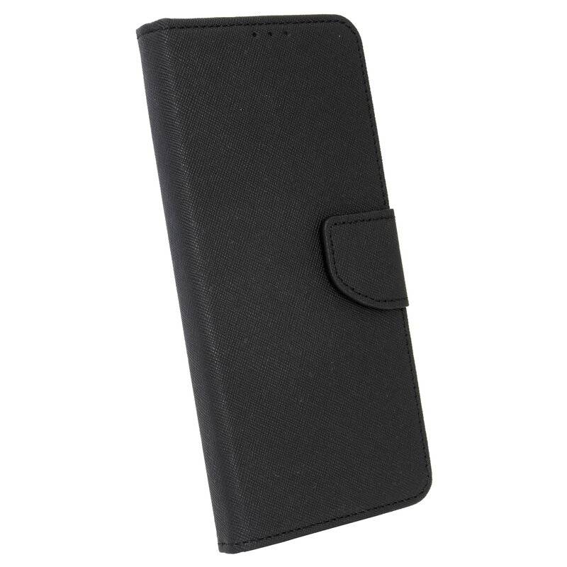 Buch Tasche "Fancy" für SAMSUNG GALAXY A72 (A725F) Handy Hülle Etui Schutzhülle mit Standfunktion, Kartenfach Schwarz