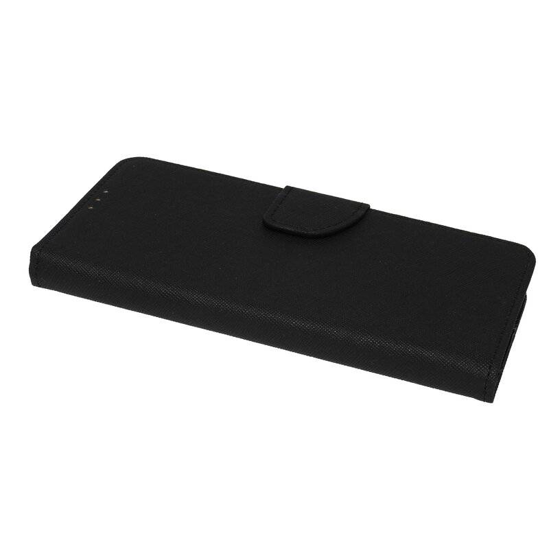 Buch Tasche "Fancy" für SAMSUNG GALAXY A72 (A725F) Handy Hülle Etui Schutzhülle mit Standfunktion, Kartenfach Schwarz