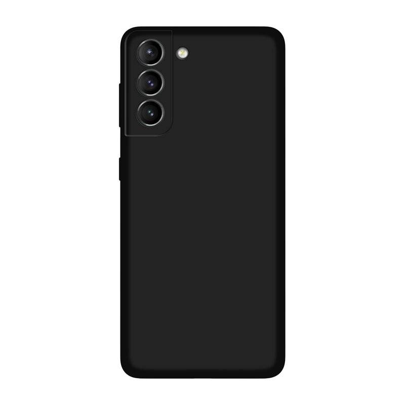 cofi1453® Silikon Hülle Basic kompatibel mit SAMSUNG GALAXY S21 ( G991F ) Case TPU Soft Handy Cover Schutz Schwarz