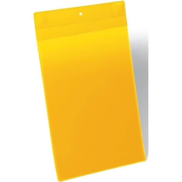Magnettasche Neodym A4 hoch PP gelb VE=10 Stück