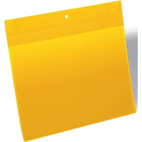 Magnettasche Neodym A4 quer PP gelb VE=10 Stück