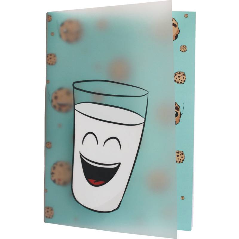 RNK Verlag Notizheft "Milch & Kekse", A5, PP, kariert