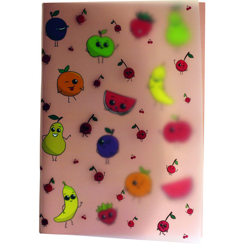 RNK Verlag Notizheft "Früchte", A5, PP Umschlag, kariert