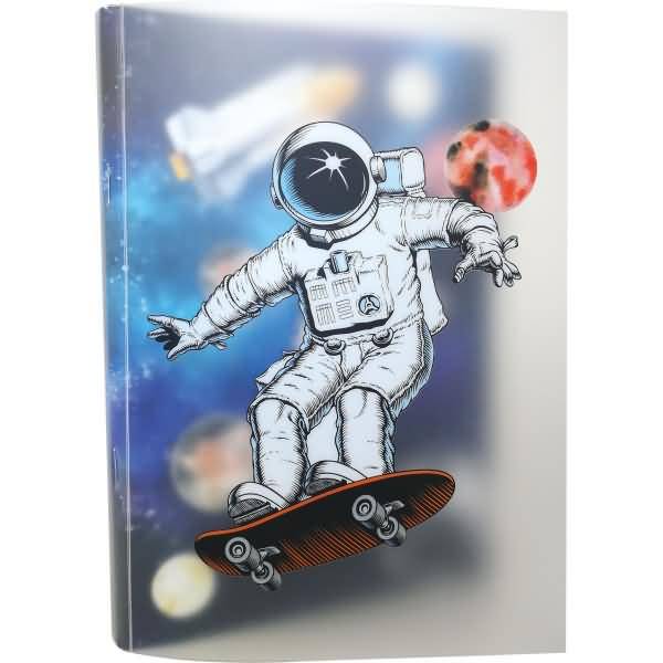 Heft A5 -Skatonaut- PP Umschlag kariert 100 Blatt