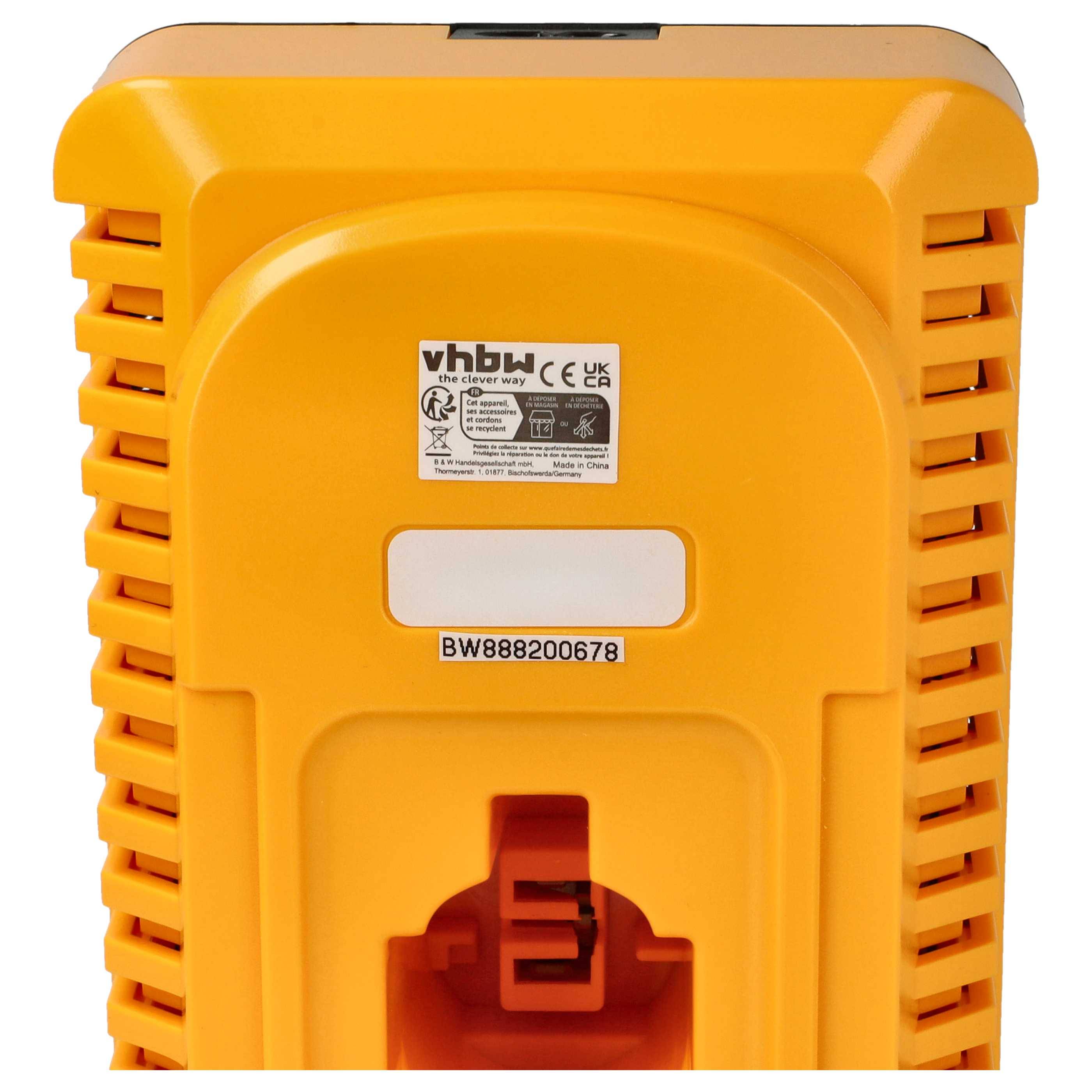 vhbw Ladegerät kompatibel mit Dewalt DW9071, DW9072, DW9091, DW9094 Werkzeug Ni-Cd, NiMH-Akkus
