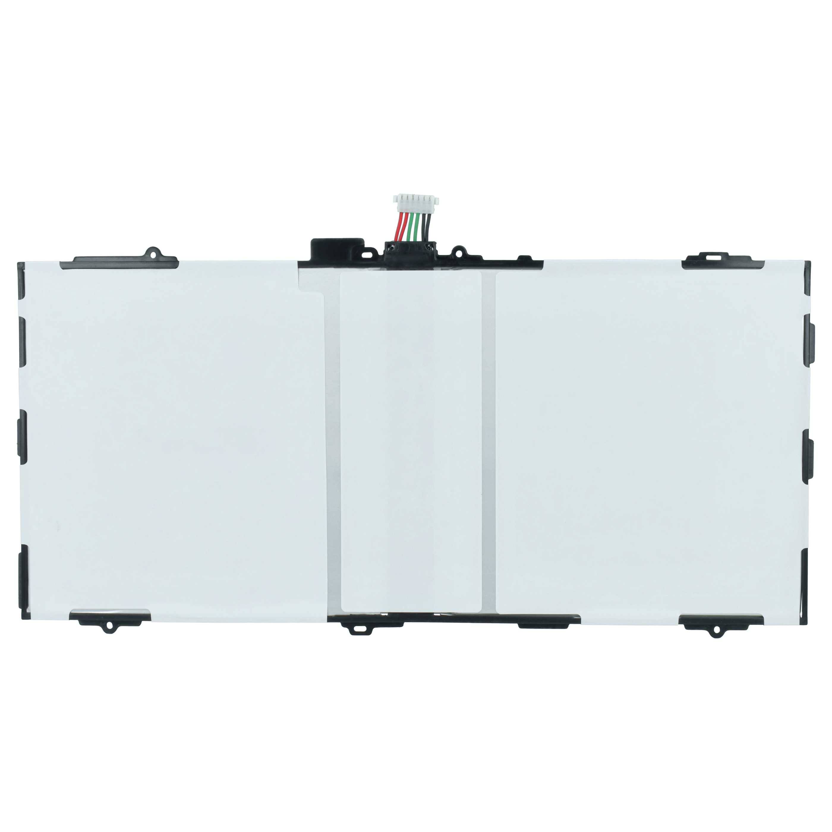 Eine rechteckige Lithium-Ionen-Batterie mit sichtbaren Anschlüssen auf der oberen Kante. Geeignet für elektronische Geräte.