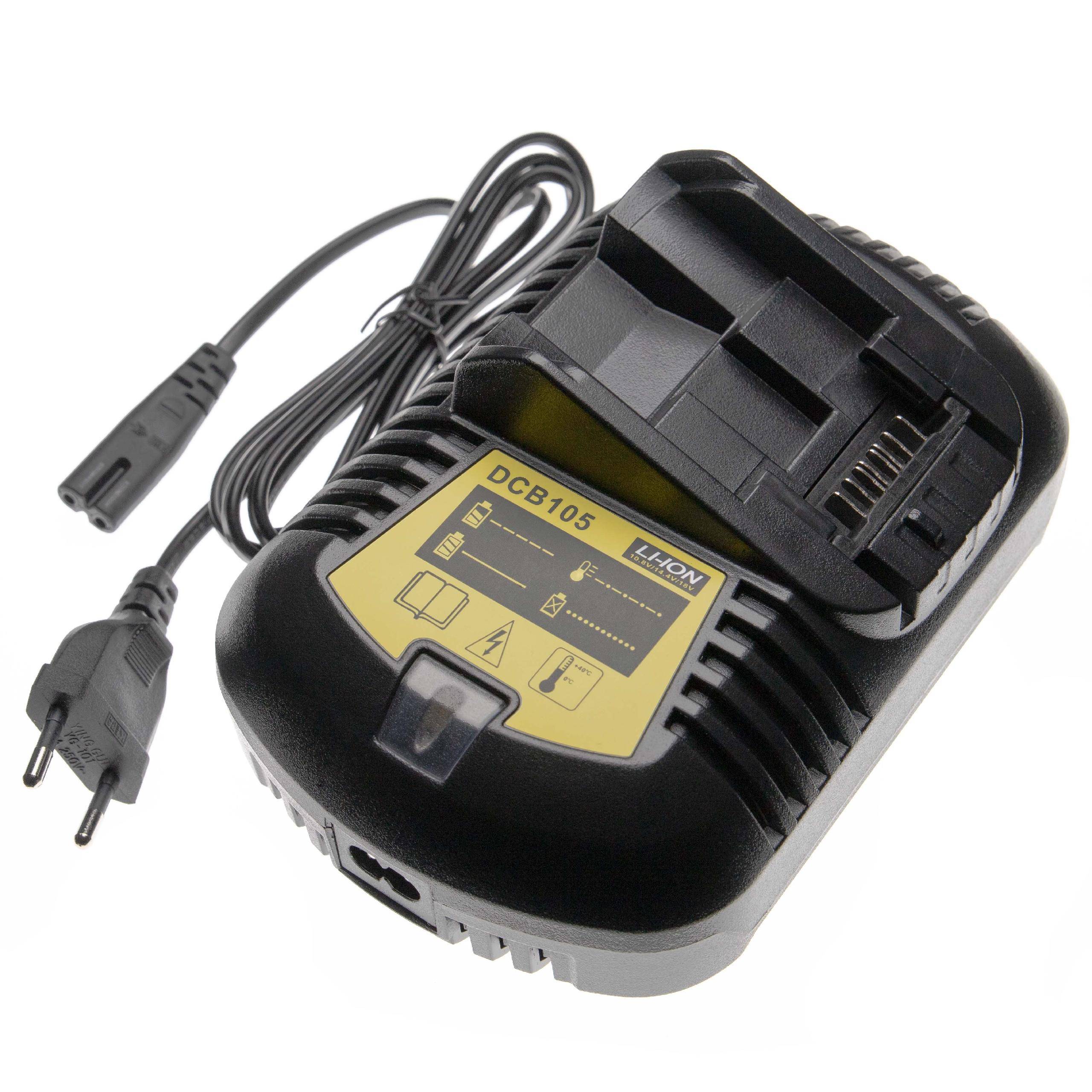 vhbw Ladegerät Ersatz für Dewalt DCB102, DCB120, DCB105, DCB112 für Werkzeug Li-Ion-Akkus