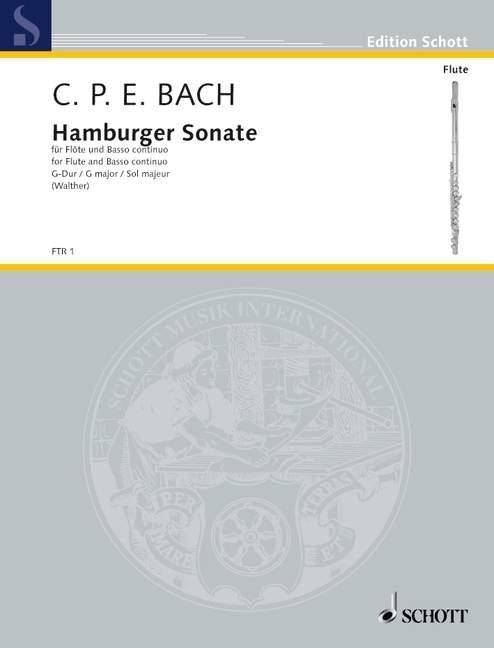 Hamburger Sonate G-Dur Wq 133. Flöte und Basso continuo (Cembalo/Pianoforte), Violoncello (Viola da gamba) ad libitum.