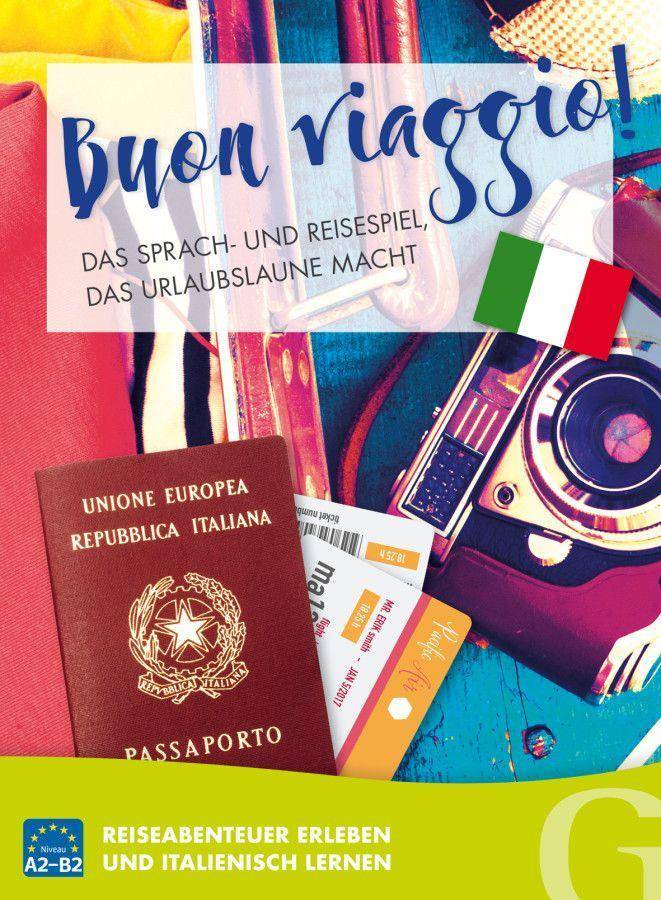 Buon Viaggio! Das Sprach- und Reisespiel, das Urlaubslaune macht (Spiel) Reiseabenteuer erleben und Italienisch lernen / Sprachspiel. Niveau A2-B2