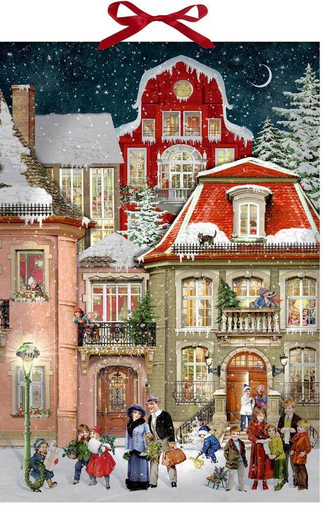 Wandkalender - In der Weihnachtsgasse 2021 Maße(B/H): 38 x 52 cm, Adventskalender